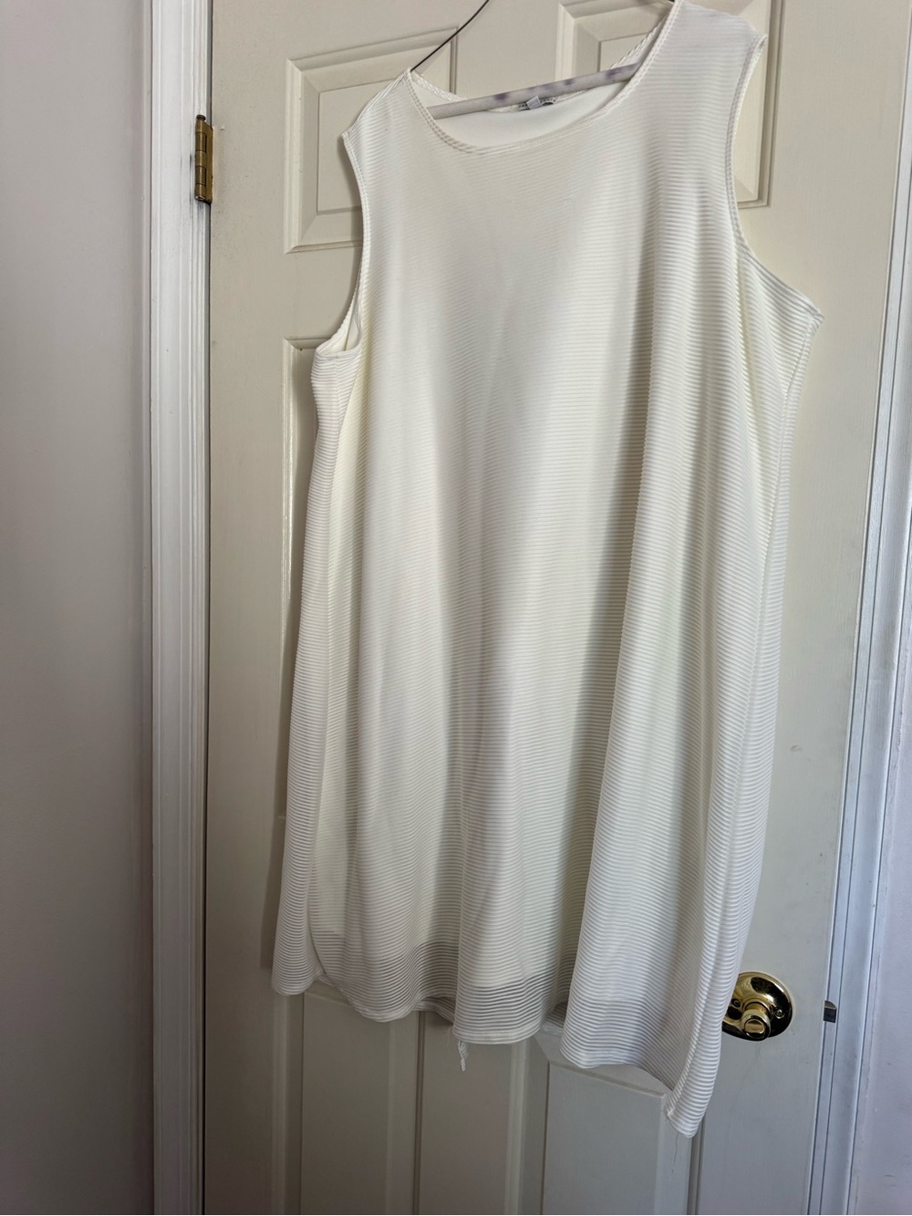 Sleeveless Cream Mini Dress with Subtle Texture Great Condition Size 3X